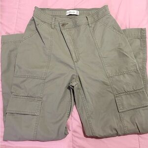 Abercrombie & Fitch khaki crossover waist green cargo pants